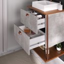 Ver imagem 3 de Gabinete Suspenso com Cuba e Espelheira 60cm Olivia Espresso Móveis