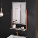 Ver imagem 4 de Gabinete Suspenso com Cuba e Espelheira 60cm Olivia Espresso Móveis