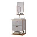 Ver imagem 6 de Gabinete Suspenso com Cuba e Espelheira 60cm Olivia Espresso Móveis