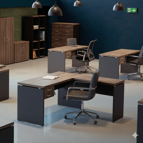 Mesa para Escritório Pandin Pe40 120cmx60cm Walnut