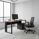 Ver imagem 1 de Mesa Reta 40mm Pé Quadro Savoia Tamanho 120x60 Cor Nogal/preto