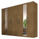 Ver imagem 2 de Guarda Roupa Casal Emanuelly 8 Portas com Espelho Lateral Boreal - Móveis Arapongas