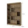 Estante para Livros 4 Prateleiras 181cmx120cm Home Office Espresso Móveis - 5