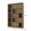 Ver imagem 5 de Estante para Livros 4 Prateleiras 181cmx120cm Home Office Espresso Móveis