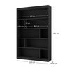 Estante para Livros 4 Prateleiras 181cmx240cm Home Office Espresso Móveis - 9
