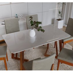 Conjunto Sala de Jantar 6 Lugares 160x90cm A102  - 8