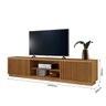 Rack para TV até 85 Polegadas 100% MDF Ripado 2 Portas Valência - 3