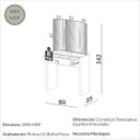 Ver imagem 3 de Penteadeira com Gaveta, Espelho e Iluminação Led 80cm Tw130l Dalla Costa - Off White