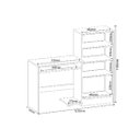 Ver imagem 5 de Mesa para Computador com Armário Irlanda 2 Portas 121cm Branca Fosco