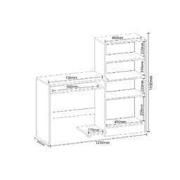 Mesa para Computador com Armário 2 Portas Irlanda  - 5