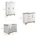 Ver imagem 5 de Quarto de Bebê Completo com Cômoda Berço e Guarda Roupa 100% MDF Retrô Kakau Espresso Móveis