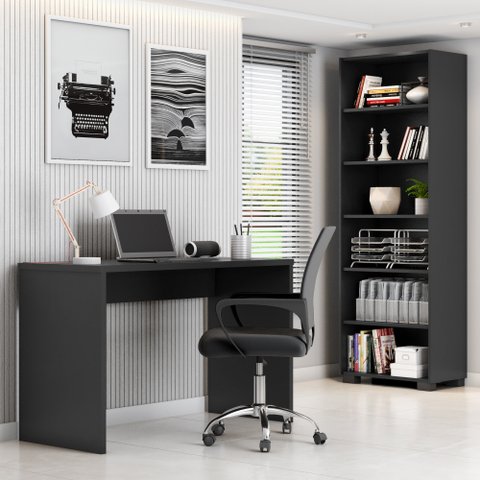 Conjunto 2 Peças com Estante Livreiro e Escrivaninha Gávea Espresso Móveis