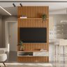 Painel para TV até 75 Polegadas Ripado Modular 140cm 1 Nicho 1 Prateleira Linea - 1