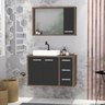 Gabinete para Banheiro com Cuba de Sobrepor e Espelheira 80cm Turin - 1