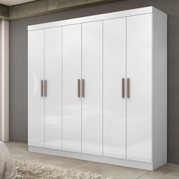 Guarda-Roupa Casal 6 Portas 2 Gavetas Paris Espresso Móveis - 1