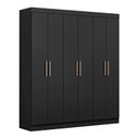 Ver imagem 2 de Guarda Roupa Casal 6 Portas em MDP 180cm Paris Espresso Móveis