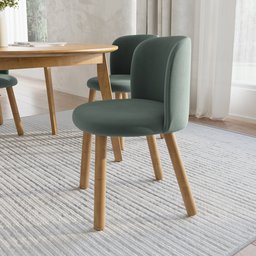 Mesa de Jantar Extensível Redonda com 4 Cadeiras Madeira Maciça Tasila Yescasa - 3