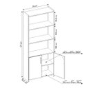 Ver imagem 4 de Armário para Escritório Semi-Aberto 2 Portas com Chave