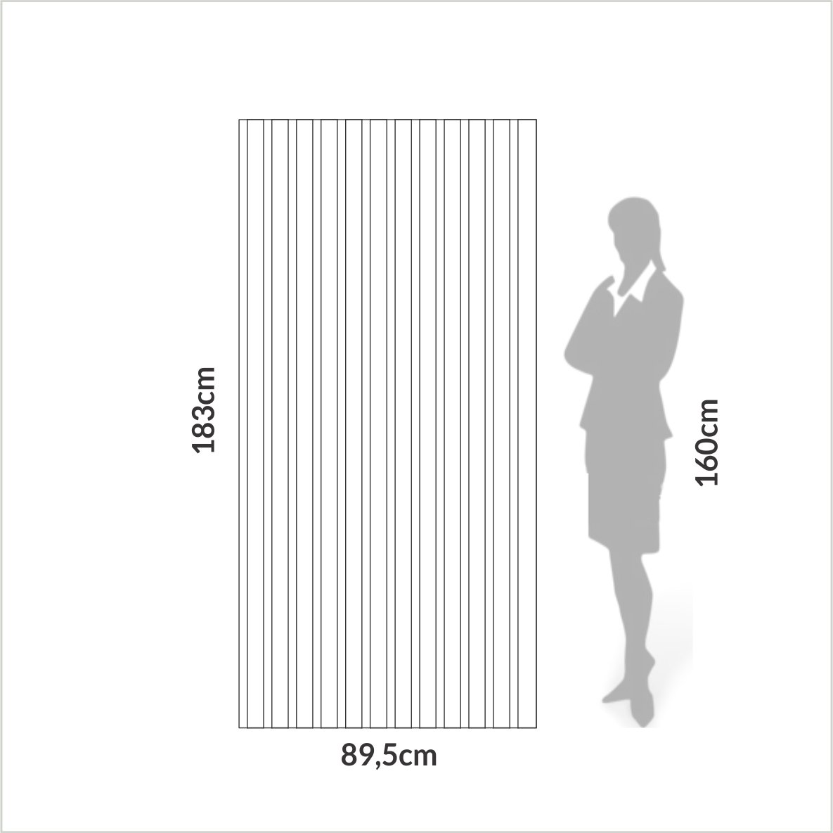 Painel Ripado em Barra 183x89,5cm (1,63m²) MDF - 5