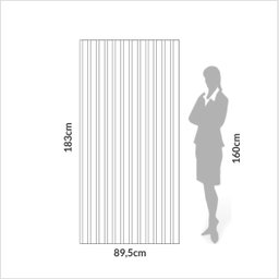 Painel Ripado em Barra 183x89,5cm (1,63m²) Mdf - 5 Painel Ripado em Barra 183x89,5cm (1,63m²) Mdf - 5