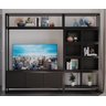 Estante Home para TV Moderna Estilo Industrial Melodic 260x40x220 Cor mdf Preto - 3