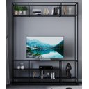 Ver imagem 3 de Estante Home para TV Moderna Estilo Industrial Silver 150x40x200 Cor mdf Preto
