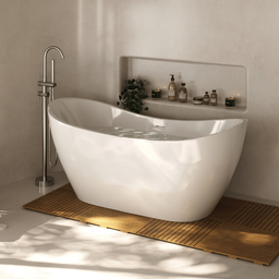 Banheira Freestanding Imersão Acrílico 170 Cm Rutilo Pingoo.casa - Branco - 1