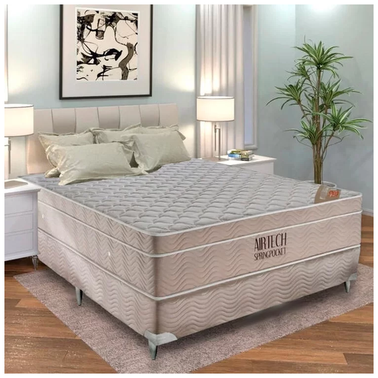 Colchão Casal Ortobom Molas Ensacadas Airtech Springpocket 138x188x30