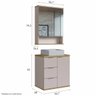 Conjunto de Banheiro Completo com Gabinete, Cuba e Espelheira 57cm Belfast - 11