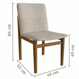 Conjunto Sala de Jantar Mesa Nicoli Retangular 110x68cm com 4 Cadeiras Delta - 2