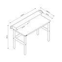 Ver imagem 4 de Escrivaninha Mesa Escritório 110cm Pés em Madeira Maciça California