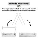 Ver imagem 7 de Bicama Infantil Solteiro Frente Casinha Colorida Madeira Maciça Pinus Grade Vertical