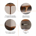 Ver imagem 2 de Rack Para TV até 60 Polegadas 217cm Cantos Curvos Pisa Yescasa