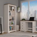 Ver imagem 1 de Kit 2 Peças com Escrivaninha com Tampo em Madeira Maciça e Estante Alta 182x81cm Smile