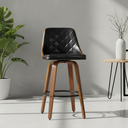 Ver imagem 1 de Banqueta para Cozinha Alta Giratória Madeira Maciça Milão