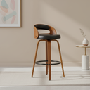 Ver imagem 2 de Banqueta para Cozinha Alta Giratória Madeira Roma