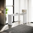 Ver mais imagens de Escrivaninha Mesa Escritório Penteadeira em L Porta Objetos 135x82cm Jade