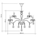 Ver imagem 3 de Lustre de Cristal Candelabro Maria Thereza Nice 12 Braços Startec