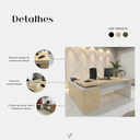 Ver mais imagens de Escrivaninha Mesa Escritório em L com Caixa de Tomada Tamburato Estação Diretoria