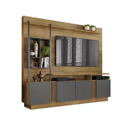 Estante Home para TV até 65 Polegadas Fortuna Jcm Móveis Noronha Grafite - 2