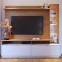 Ver imagem 1 de Estante Home para TV até 70 Polegadas com LED e Cristaleira Arezzo Yescasa