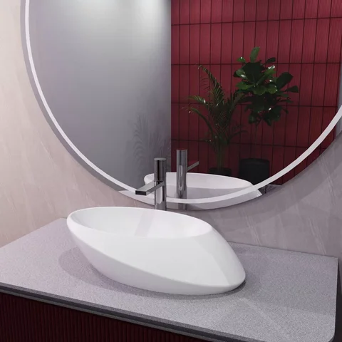 Cuba de Apoio Oval 53x32x14cm Vulcano 