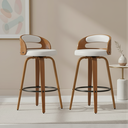 Ver imagem 1 de Kit 2 Banquetas para Cozinha Altas Giratórias Madeira Roma Rivatti