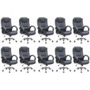 Ver imagem 1 de Kit 10 Cadeiras para Escritório Presidente Corino Master Soft