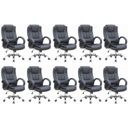 Kit 10 Cadeiras para Escritório Presidente Corino Master Soft - 1