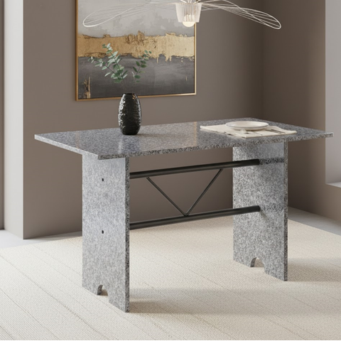 Mesa para Cozinha 120x75cm Tampo Granito 