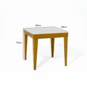Ver imagem 5 de Mesa de Jantar Extensível Tampo com Vidro e Pés em Madeira Maciça Tock