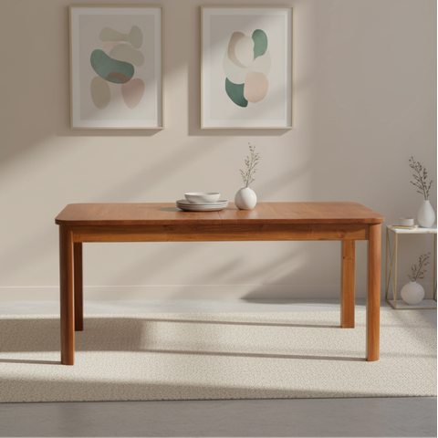 Mesa de Jantar 8 Lugares Extensível 180 a 220cm Madeira Maciça Zuzu 