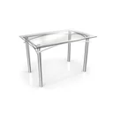 Ver imagem 2 de Mesa com Tampo de Vidro Retangular 120x80cm Elba Crome