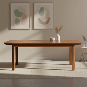 Mesa de Jantar Extensível 1200-1600 Madeira Maciça Zuzu Artemobili